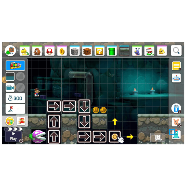 éditeur avancé avec blocs et objets dans Super Mario Maker 2 Switch