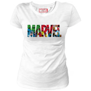 t shirt femme marvel logo characters taille l nhemixt
