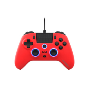 Manette filaire PS4 EgoGear SC10 rouge avec port casque compatible PS4 PS3 PC