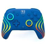 Manette Nintendo Switch 2 sans fil RGB Turtle Beach Afterglow Wave bleue