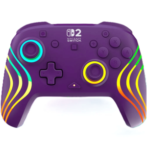 manette switch 2 sans fil turtle beach afterglow wave rgb violette