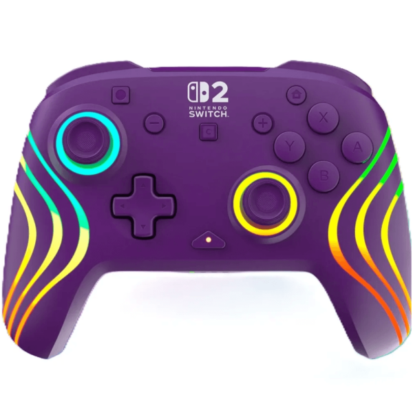 manette switch 2 sans fil turtle beach afterglow wave rgb violette