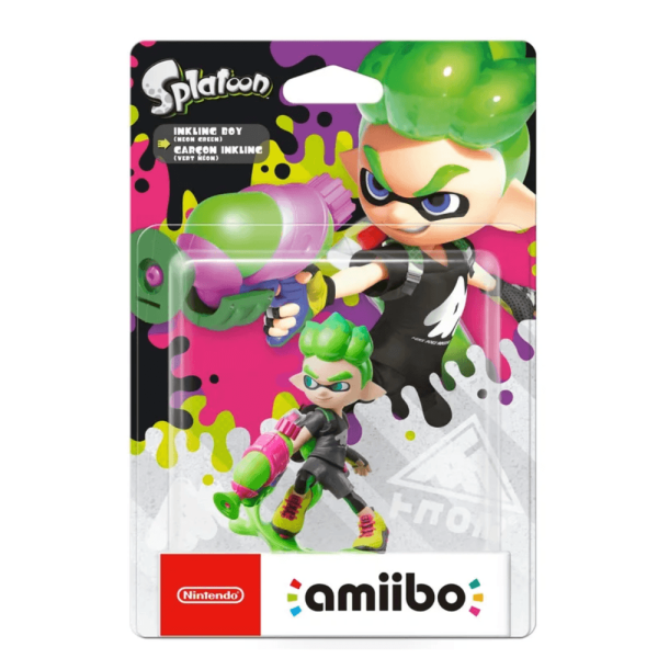 Amiibo Inkling Boy Neon Green Splatoon Collection figurine officielle Nintendo