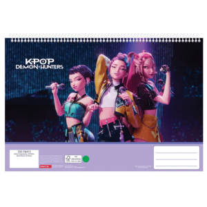 K-Pop Demon Hunters carnet de croquis A4 à spirales 30 feuilles officiel