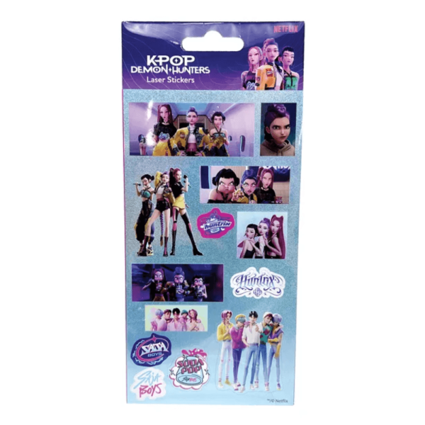 K-Pop Demon Hunters stickers laser officiels pack de 3