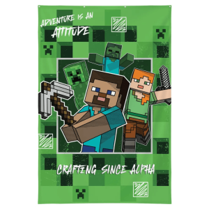 Poster Minecraft Tissu Steve 125x85 cm