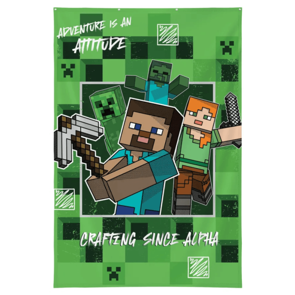 Poster Minecraft Tissu Steve 125x85 cm