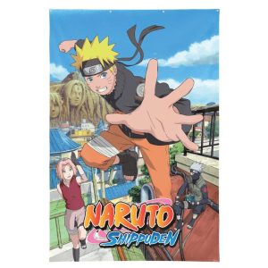 Poster Naruto Shippuden en tissu 125 x 85 cm avec Naruto Uzumaki