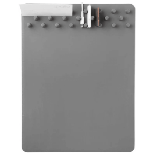 Tapis de souris multifonction POUT POKEY gris avec rangement pour câbles et téléphone