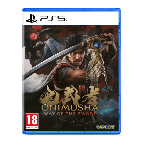 Onimusha Way of the Sword PS5 – Jaquette officielle avec Miyamoto Musashi et son katana.